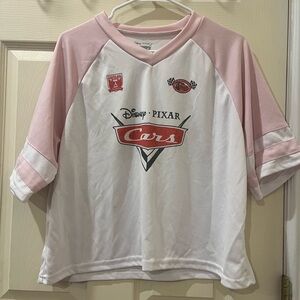 Disney Cars Short Sleeve Tee - Pink and White